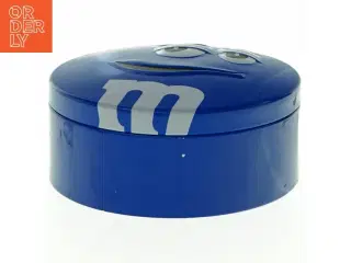 Blå M&M&#39;s metalbeholder fra M&M (str. Ø 13 cm)
