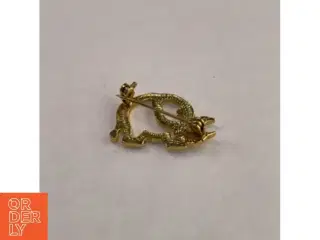Broche af elefant i ukendte materiale (str. 2 cm)
