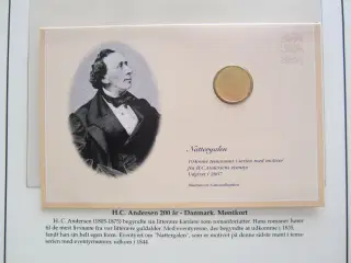 Møntkort H.C. Andersen 200 år. "Nattergalen".