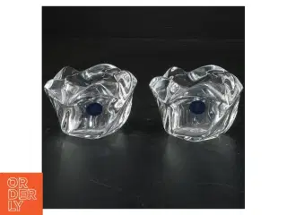 Glas fyrfadsstager fra Royal Copenhagen (str. 6 cm)