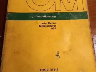 Instruktionsbog til John Deere 955