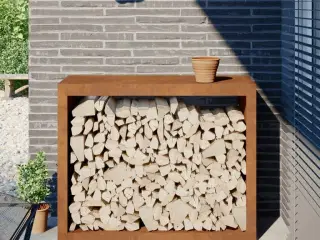 Brændereol 100x40x80 cm i vejrbestandigt stål