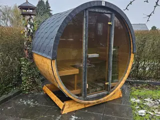 Ny størrelse lille terrasse sauna til 3-4 personer