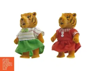 Tigerfigurer i tøj fra Sylvanian Families (str. 9 cm. 2 stykker)