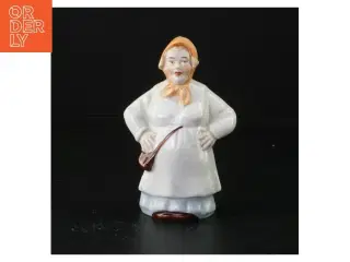 Salt bøsse, formet som kvindefigur (str. 14 x 8 cm)