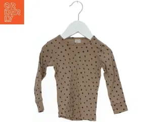 Langærmet bluse med sorte prikker fra H&M (str. 80)