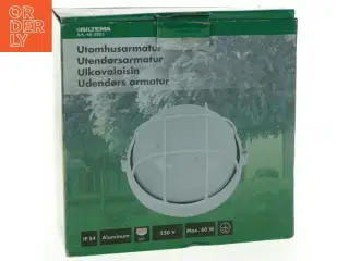 Udendørs væglampe fra Biltema (str. 18 x 18 cm)