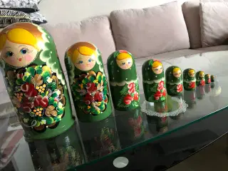 Ægte russisk matryoshka (9 stk.)