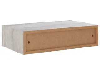 Hylder med skuffe 2 stk. 40x23,5x10 cm MDF betongrå