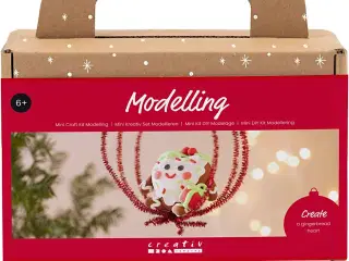 Mini DIY Kit Modellering, Hjerteformet julefigur, ass. farver, 1 pk.