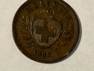 2 Rappen Switzerland 1886