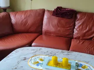 Hjørnesofa i læder
