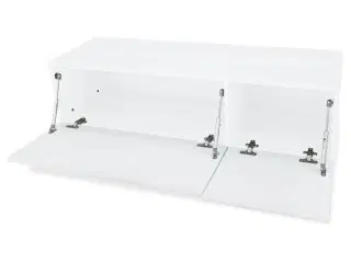 Tv-bord 120x40x34 cm konstrueret træ hvid højglans