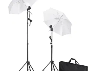 Studiobelysning med stativ & paraplyer