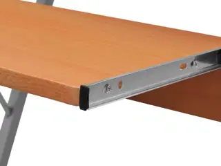 Computerbord med udtræksplade til tastatur brun