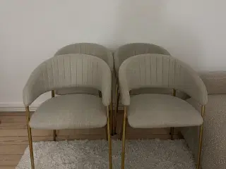 Beige spisebordsstole