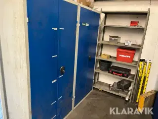 Værktøjsskabe og reol