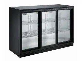 Backbar – flaskekøleskab med 3 skydedøre – 80 kg