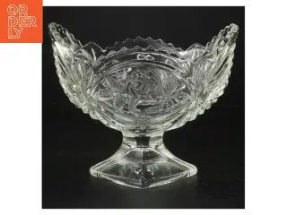 Gl. Glasskål (str. H. 15 cm. 21 x 13 cm)