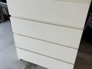Ikea Malm kommode i hvid med 4 skuffer