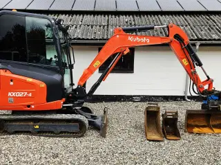Kubota kx027-4 / Rotortilt / 2700 timer / skovlsæt
