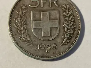 5 Francs 1935 B Switzerland