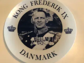 Platte med Kong Frederik IX