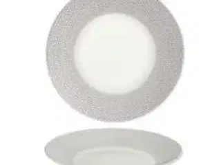 11 stk. Tallerken m/mønstret fane dyb 281 mm Isla Churchill