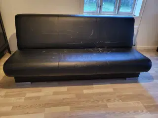 Sofa Sort læderlook