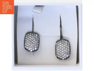 Dyrber kærn. Øreringe med krystal (str. 2,5 cm)