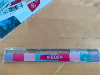 Lineal  m/navn Rosa 20 kr Lynlås vedhæng stk 10 kr