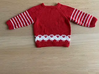 Sweater med får, ny og ubrugt strik