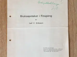 Bruksapoteket i Finspång, af Leif V. Eriksson