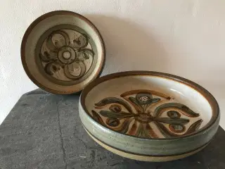 2 stk. Søholm keramik fade