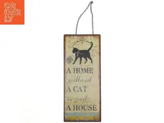 Indretningstavle med kattemotiv fra Lafinesse (str. 30,5x13 cm)