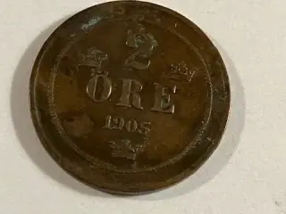 2 øre 1905 Sverige