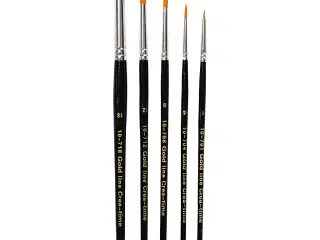 Nylon Pensler, 1+4+8+12+18, L: 17-19 cm, B: 1-7 mm, rund, 5stk./ 1 pk.