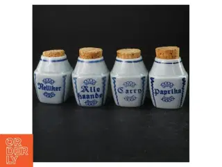 Porcelænskrydderikrukker fra Søholm (str. 11x6 cm)