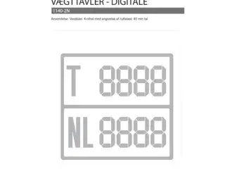 Digital vægttavler m/nytte last sølv
