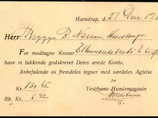Vestfyens Humlemagasin - Harndrup  - u/n - Brugt