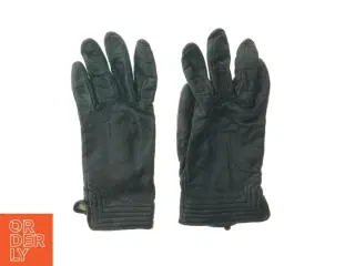 Sorte læderhandsker fra Markberg (str. 23 cm)