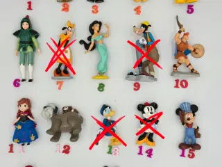 Disney figurer sælges til 20,- pr. stk.