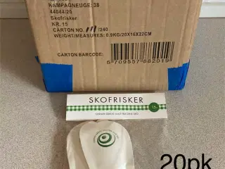 1 kasse m/20 stk skofrisker