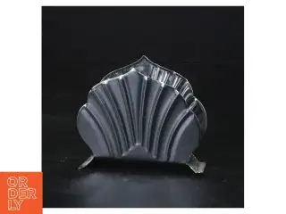 Gammel Sølvfarvet metalservietholder (str. 9 x 2 cm)