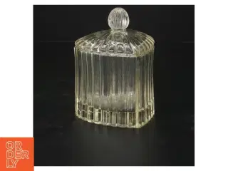 Hjerte Glaskrukke med låg (str. 12x9 cm)