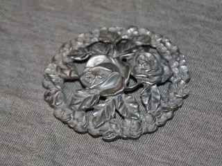Glas dåse med metal låg højde 8 cm