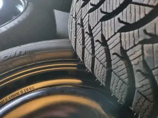 4x100 15" vinterhjul med rigtig gode Michelin dæk 