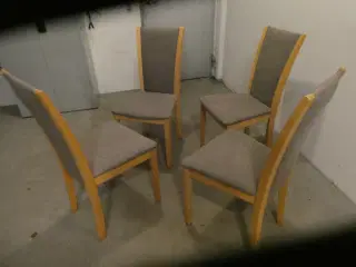 Spisebordstole, polstrede, bøg