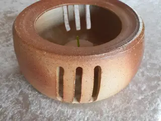 Retro: Keramik Kaffe/te varmer med fyrfadslys