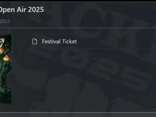 Wacken Open Air 2025 : 2 stk billetter til salg